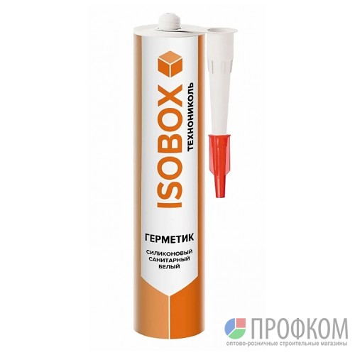 Герметик ISOBOX силиконовый санитарный белый, 260 мл